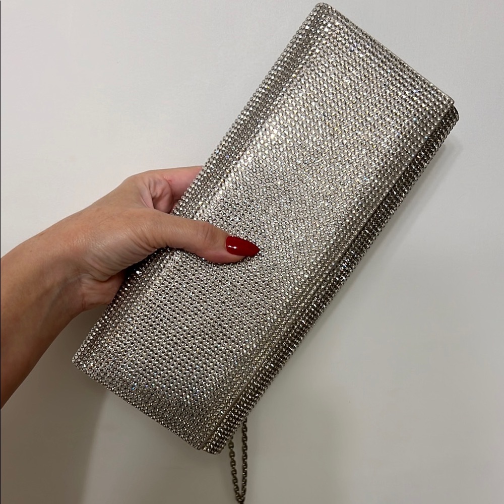 Rene Caovilla Silver Glamour Clutch